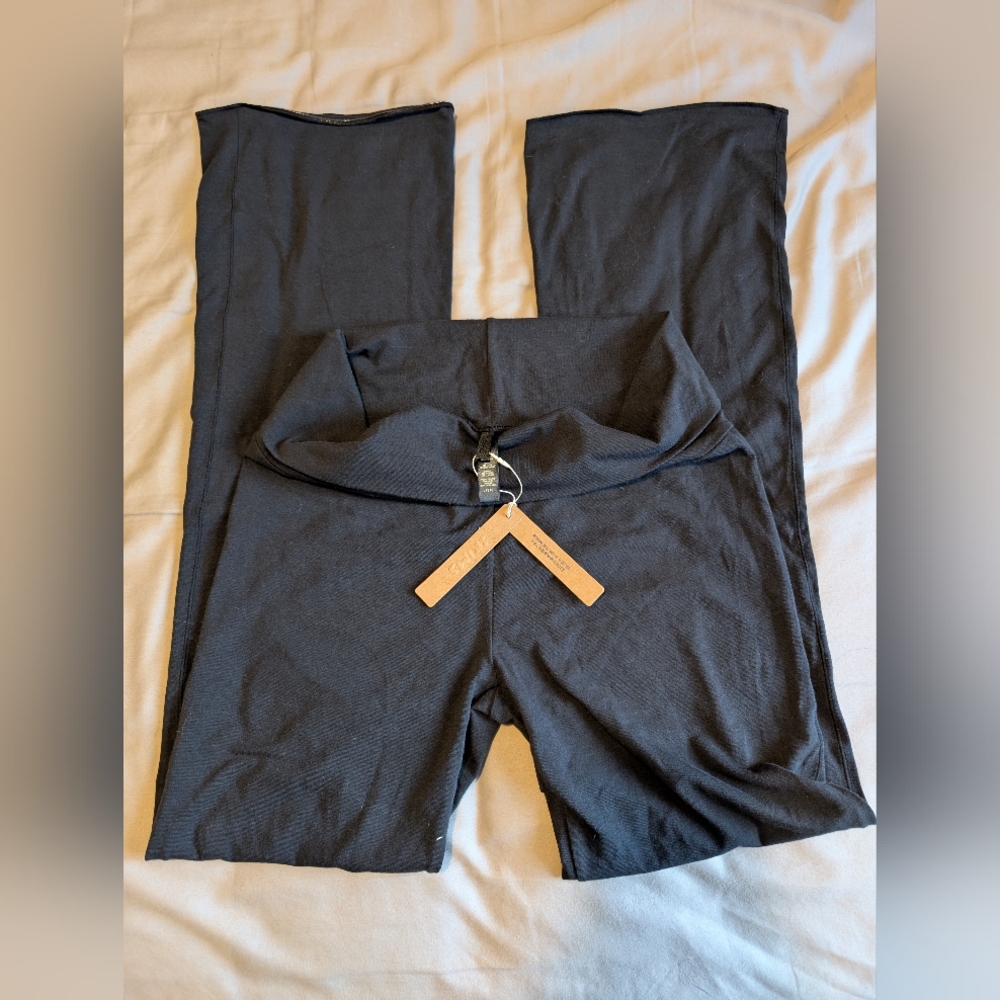 NWT SKIMS Cotton Jersey Fold Over Pants LARGE - Picture 2 of 5
